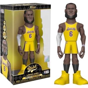 NBA Funko Gold Lebron James L.A. Lakers Vinyl Action Figure 5”